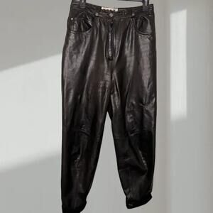 Erez High-Rise Genuine Leather Straight-Leg Pants (Women’s 10)